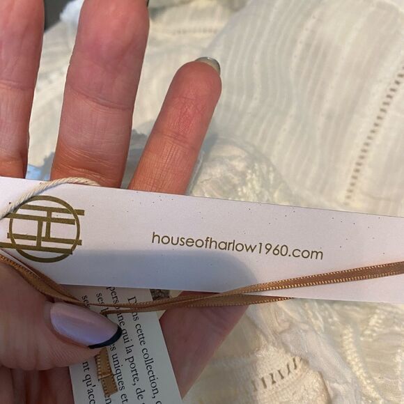 NWT House of Harlow 1960 Dainty Boho Lightweight Sleeveless Off White Top - Picture 9 of 15